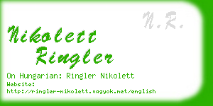 nikolett ringler business card
